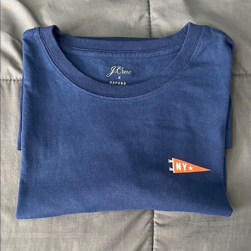 JCrew New York Pennant TShirt Size Large